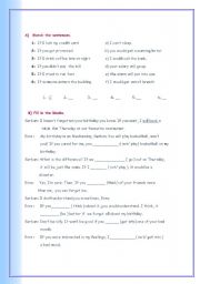 English Worksheet: If clauses