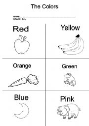 English Worksheet: the colors