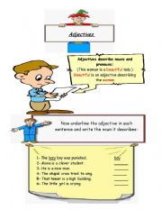 English Worksheet: adjectives