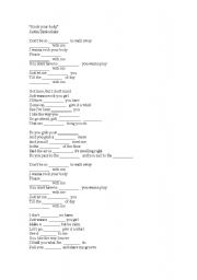 English worksheet: fill in the blanks - rock your body - Justin Timberlake