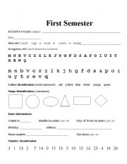 English worksheet: assessment