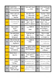 Grammar domino (possessive pronouns)