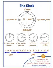 English Worksheet: The Clock
