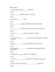 English Worksheet: marriage questions