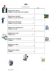 English Worksheet: Jobs