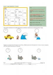 English worksheet: to describe past actrion