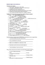 English Worksheet: Present simple or present continuous?