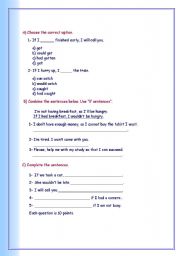 English Worksheet: If clauses