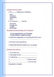 English worksheet: If clauses