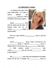 English Worksheet: Simple Present test complete the text (Harry Potter)