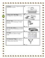 English Worksheet: COMMON LABORATORY APPARATUS part 2