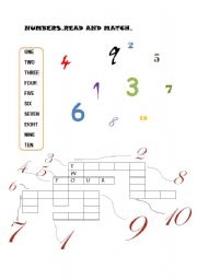 English Worksheet: Numbers