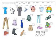 English Worksheet: Clothes