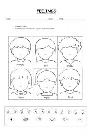 English Worksheet: Feelings