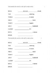 English worksheet: Action verbs 1