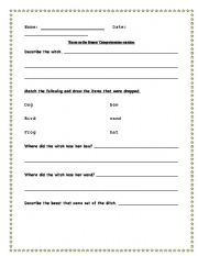 English worksheet: Room on a Broom comprehendion