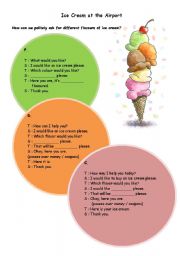 English Worksheet: Buying Ice Cream