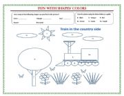 English Worksheet: Fun with shapes and colors