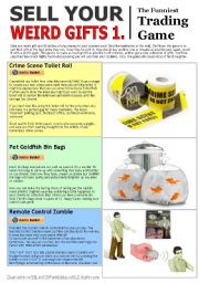 English Worksheet: Sell your gifts 1. (Trading Game)