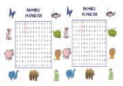 English Worksheet: animals