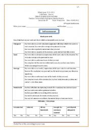 Self-assessment grid