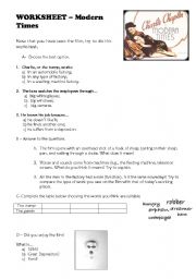 English Worksheet: Modern Times - worksheet