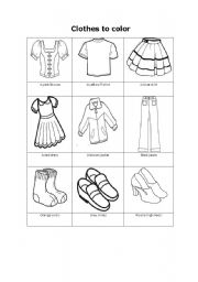 Clothes to color