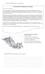 English Worksheet: Beijing