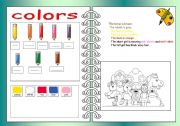 English Worksheet: favorite colors