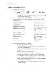 English worksheet: Thoughts of a dying atheist by muse