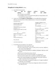 English Worksheet: Thoughts of a dying atheist by muse