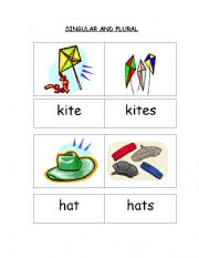 Singular and Plural Cards  (part 1 - cards 1 to 12)