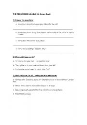 English Worksheet: the red-headed league