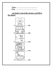 English Worksheet: -an word family