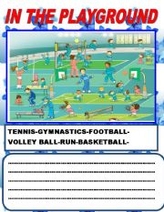 English Worksheet: IN THE PLAYGROUND