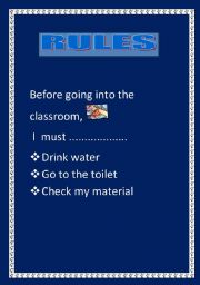 English worksheet: Two posters for some important rules