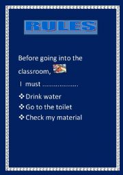 English Worksheet: Two posters for some important rules