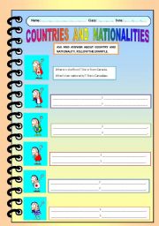 COUNTRIES AND NATIONALITIES (ASK AND ANSWER)