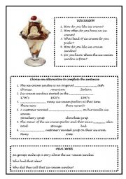 English Worksheet: The ice-cream sundae story