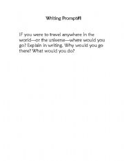 English Worksheet: Writing Prompt