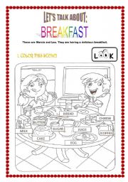 English Worksheet: BREAKFAST 