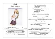 English Worksheet: Smile - Avril   Lavigne