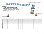English worksheet: Battleships