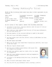 English worksheet: Casey Anthony Trial