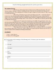 English Worksheet: The Japanese Kimono