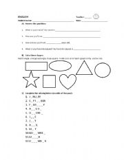 English Worksheet: Test