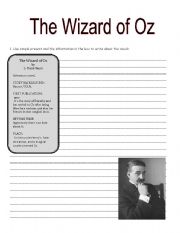 English worksheet: The Wizard of Oz