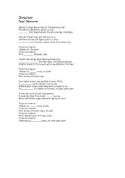 English Worksheet: Dreamer