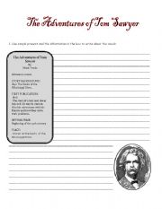 English Worksheet: The adventures of Tom Sawyer