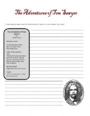 English worksheet: The adventures of Tom Sawyer